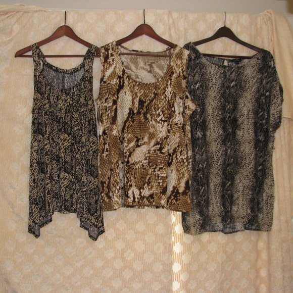 Three Women's Animal Print Summer Tops Tank Top Style Size 2X - Picture 2 of 16